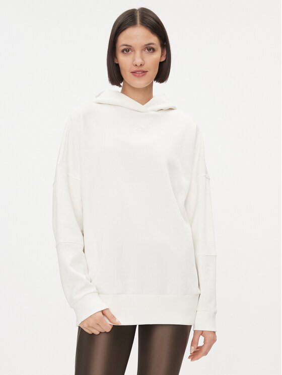 Reebok Суитшърт Lux IL2108 Бял Oversize