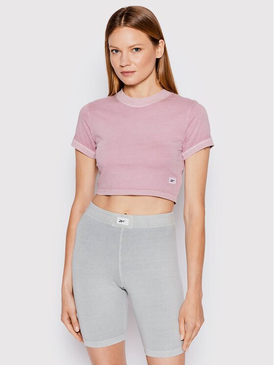 Reebok Тишърт Classics Natural Dye HK4967 Розов Slim Fit