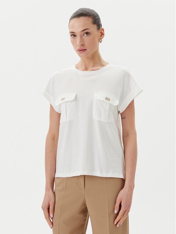 Rinascimento Блуза CFC0122690003 Екрю Regular Fit