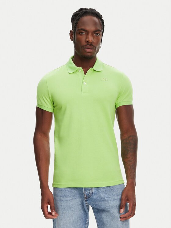 Robe Di Kappa Тениска с яка и копчета William 6006170 Slim Fit