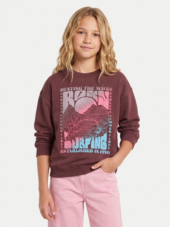 ROXY Суитшърт Lineup Brushed ERGFT04021 Oversize