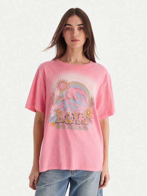 ROXY Тишърт Sunnyoversize Optic Wash ERJZT06022 Oversize