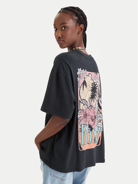 ROXY Тишърт Talloversize Washed ERJZT06081 Loose Fit
