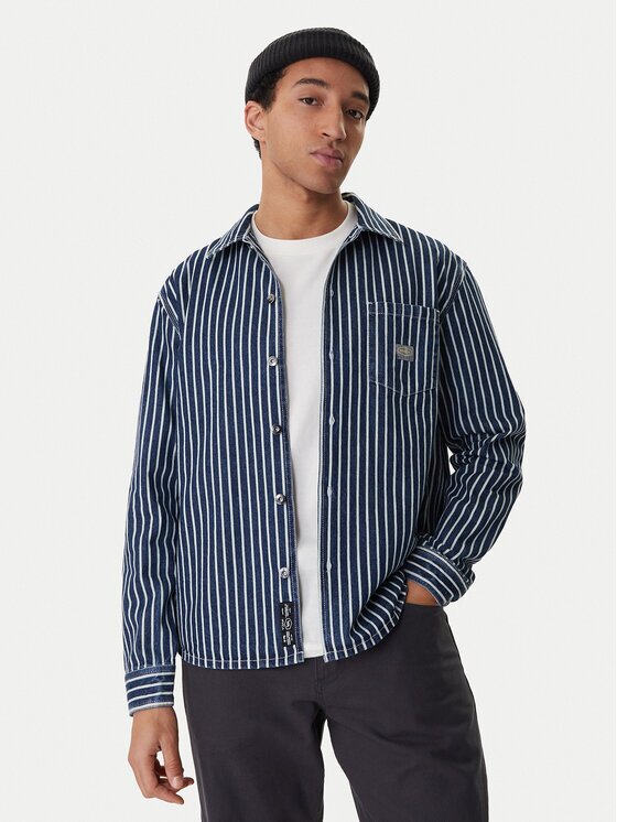 RVCA дънкова риза Dayshift Hickory 23A053511 Regular Fit