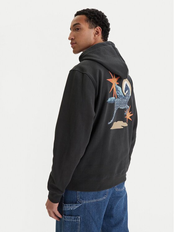RVCA Суитшърт Pegasus EVYSF00137 Черен Boxy Fit