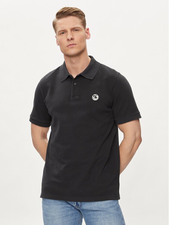Save The Duck Тениска с яка и копчета Ovidio DR1213M-BATE18 Regular Fit