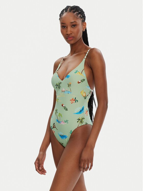 Seafolly Бански костюм Isla Palm 11071-216