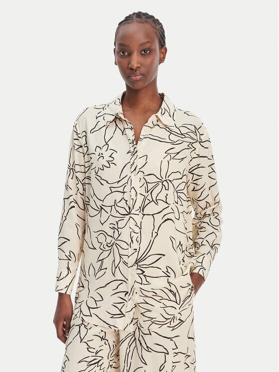 Seafolly Риза Hothouse Flowers 55648-TO Екрю Relaxed Fit
