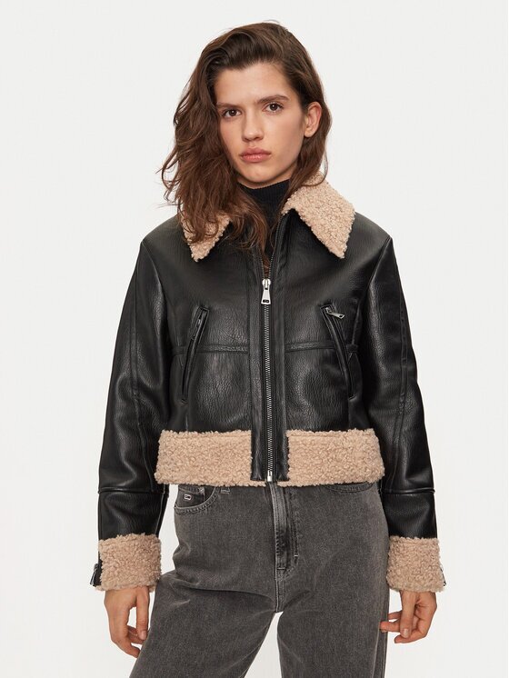 Sisley Яке от имитация на кожа 2YJVLN04W Regular Fit