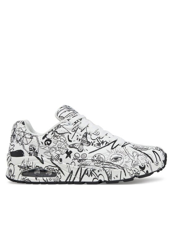 Skechers Сникърси UNO Printed Lace-Up 183501/WBK