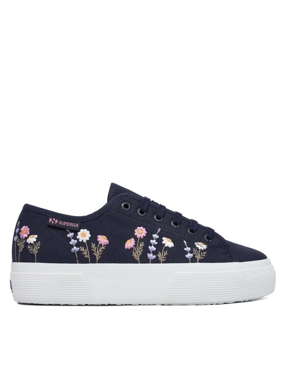 Superga Гуменки 3740 Platform Flower Embroidery Leggera S5138TW
