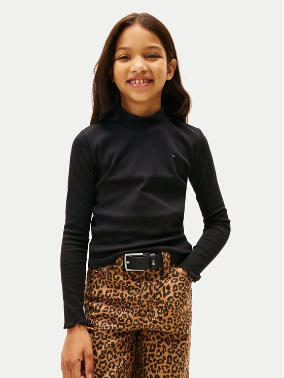 Tommy Hilfiger Блуза KG0KG08802 D Черен Regular Fit