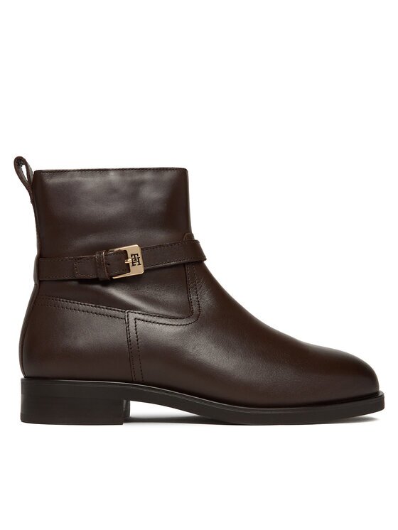 Tommy Hilfiger Боти Th Buckle Riding Leather Bootie FW0FW08781