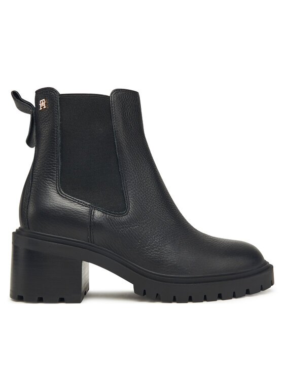 Tommy Hilfiger Боти Th Leather Chelsea Cleated Heel FW0FW08774