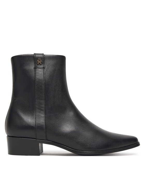 Tommy Hilfiger Боти Th Leather Pointy Zip Bootie FW0FW08980