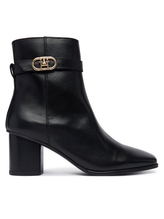 Tommy Hilfiger Боти Th Strap Leather Block Heel Boot FW0FW09488