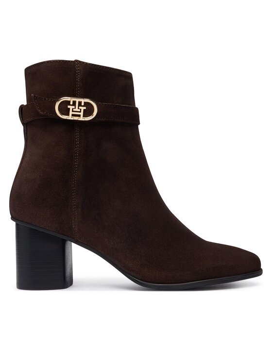 Tommy Hilfiger Боти Th Strap Suede Block Heel Boot FW0FW09521
