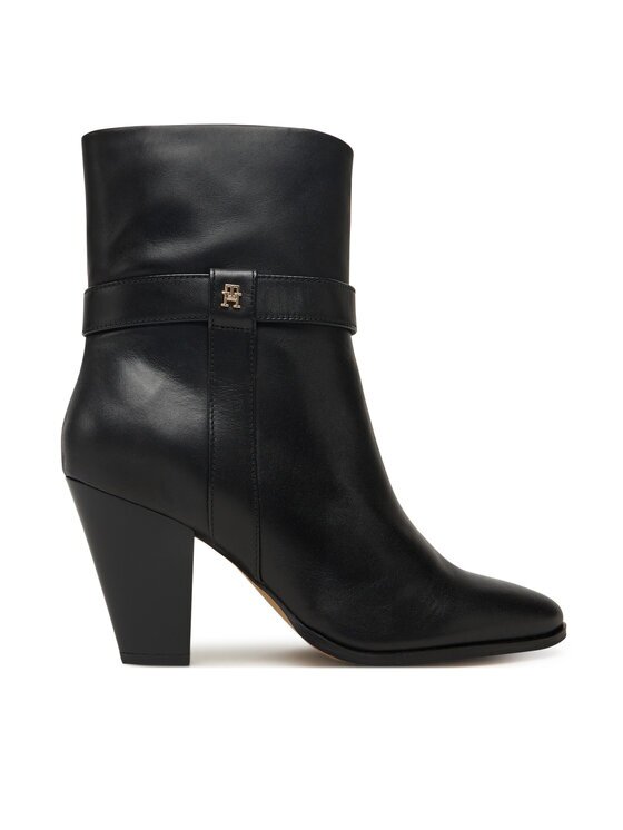 Tommy Hilfiger Боти Th T-Strap Leather Pointy Bootie FW0FW08984