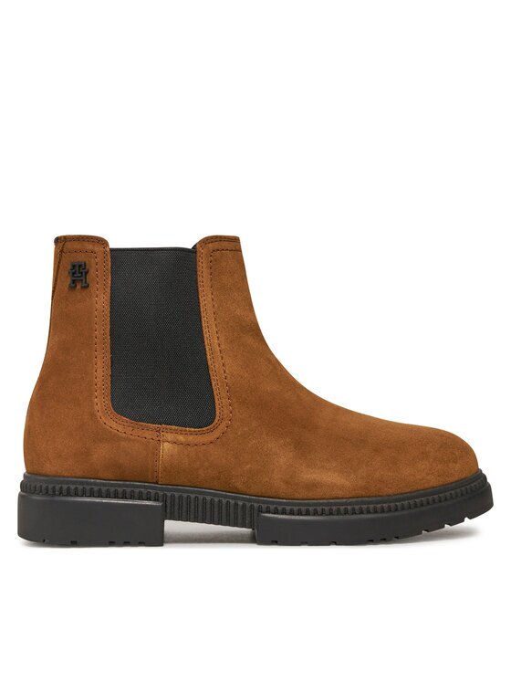 Tommy Hilfiger Боти тип челси Casual Cleated Suede Chelsea FM0FM05037
