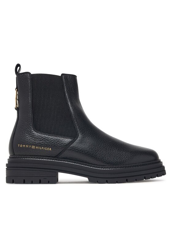 Tommy Hilfiger Боти тип челси Th Emboss Grain Leather Chelsea FW0FW09559