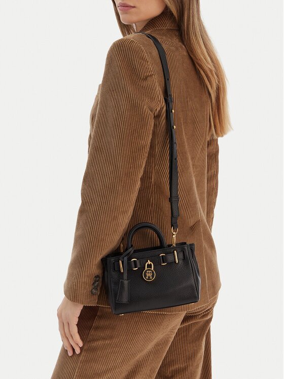 Tommy Hilfiger Дамска чанта American Icon Micro Tote Leather AW0AW18167