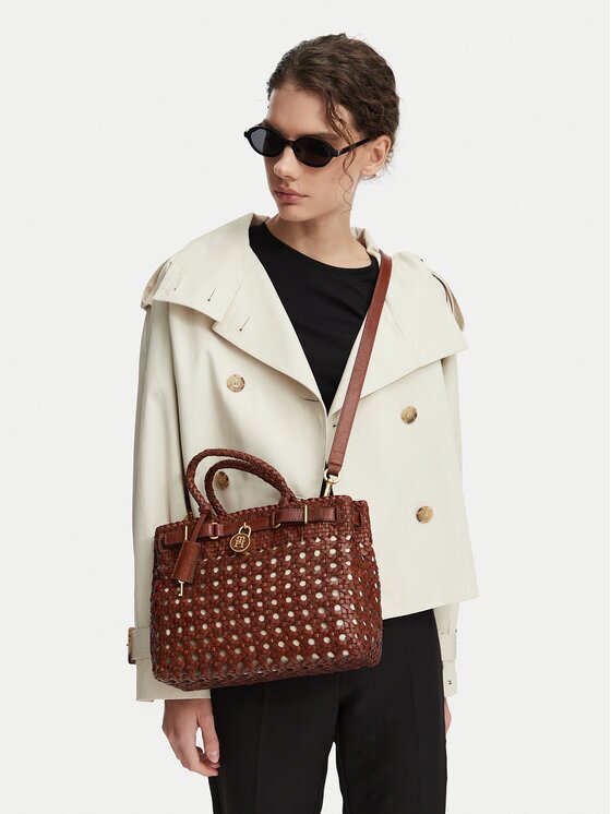 Tommy Hilfiger Дамска чанта American Icon Mini Tote Braided AW0AW18734