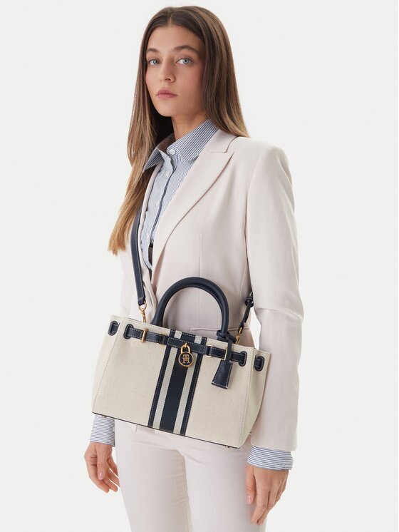 Tommy Hilfiger Дамска чанта American Icon Mini Tote Canvas AW0AW18543
