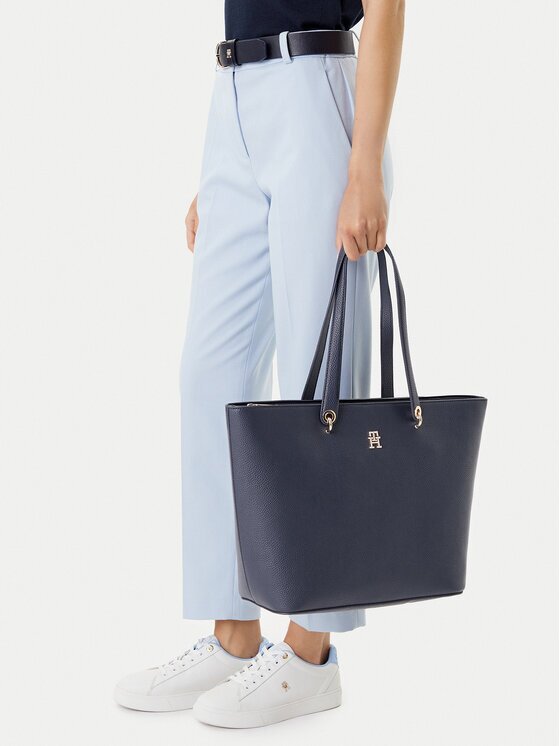 Tommy Hilfiger Дамска чанта Th Emblem Tote AW0AW15178