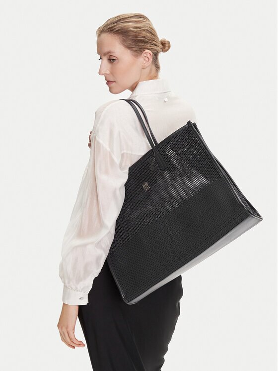 Tommy Hilfiger Дамска чанта Th City Summer Tote Woven AW0AW17640