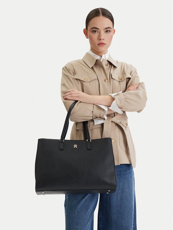 Tommy Hilfiger Дамска чанта Th Daily Tote Mono AW0AW18417