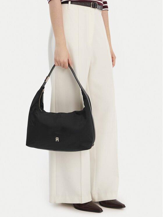 Tommy Hilfiger Дамска чанта Th Go Hobo Nylon AW0AW18229