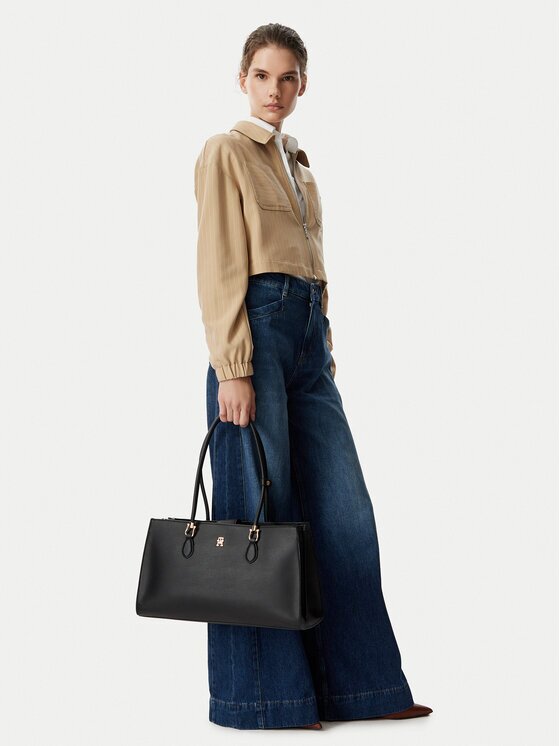 Tommy Hilfiger Дамска чанта Th Grace Satchel AW0AW18750