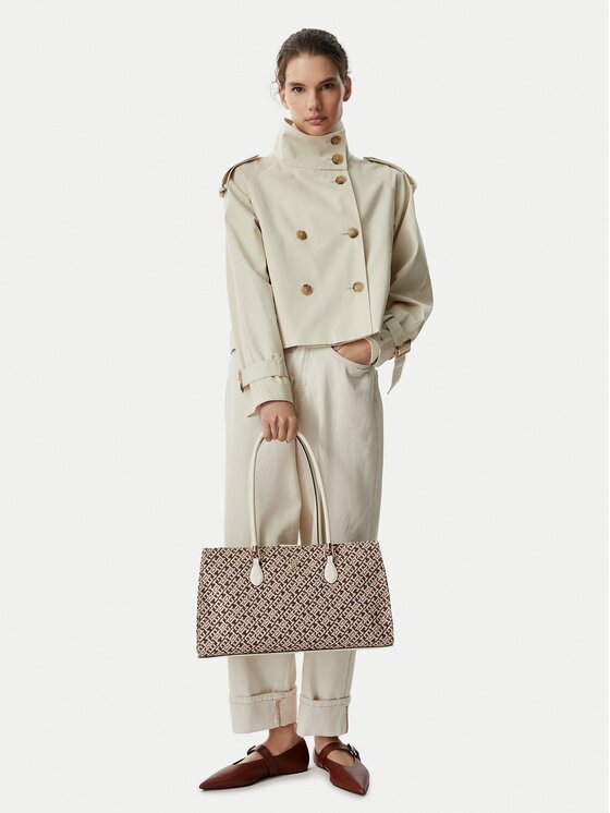 Tommy Hilfiger Дамска чанта Th Grace Satchel Jacquard AW0AW18754