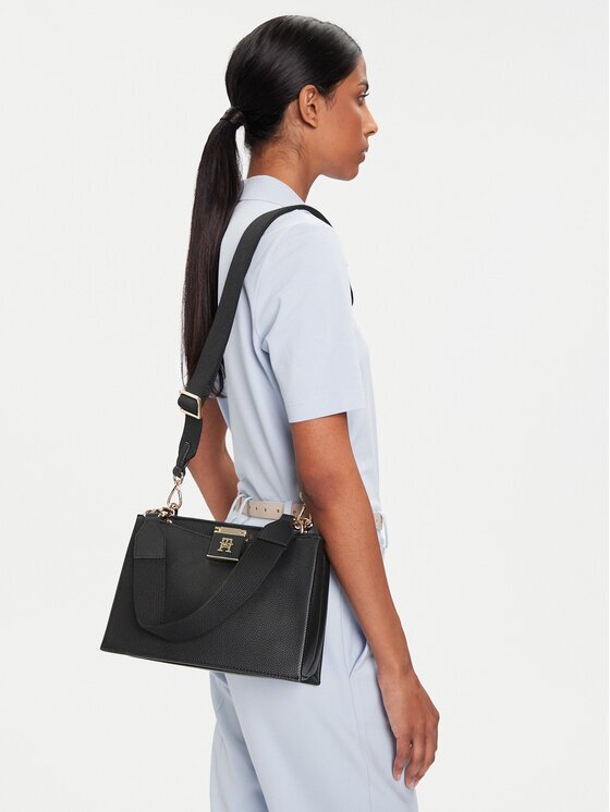 Tommy Hilfiger Дамска чанта Th Her Med Satchel AW0AW17722