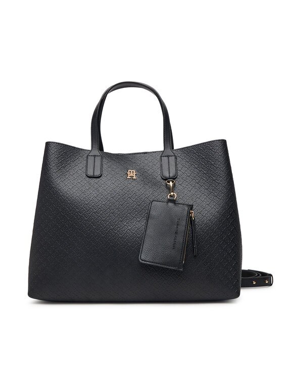 Tommy Hilfiger Дамска чанта Th Icon Satchel Mono AW0AW18923
