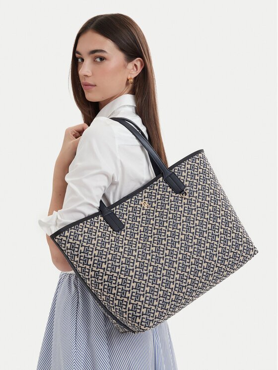 Tommy Hilfiger Дамска чанта Th Icon Tote Jacquard AW0AW18889