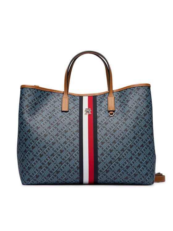 Tommy Hilfiger Дамска чанта Th Monoplay Satchel Corp AW0AW19516