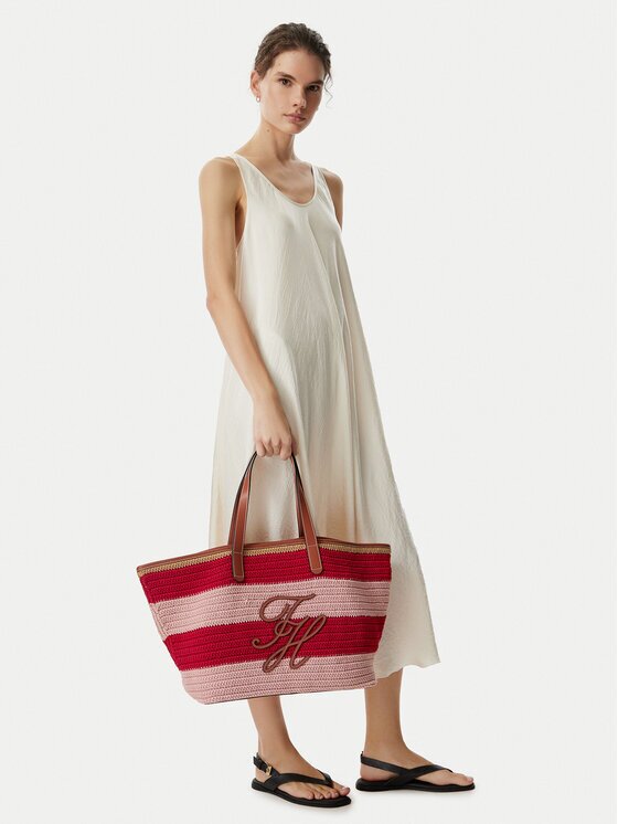 Tommy Hilfiger Дамска чанта Th Nautical Tote Crochet Str AW0AW18816
