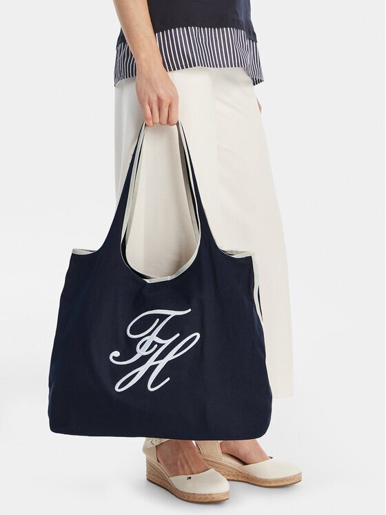 Tommy Hilfiger Дамска чанта Th Summer Tote Canvas AW0AW18398