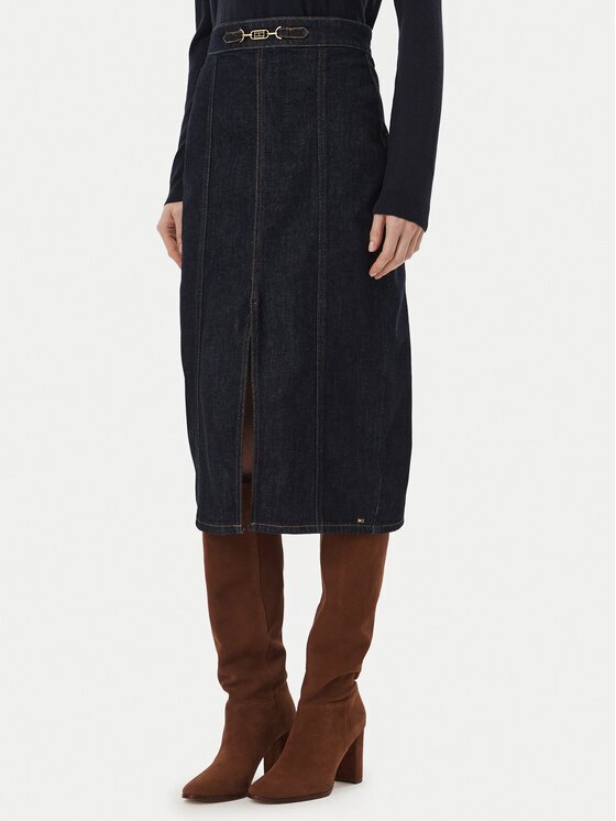 Tommy Hilfiger Дънкова пола WW0WW51436 Slim Fit