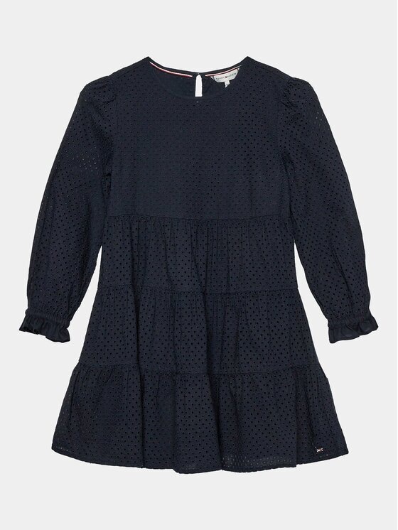 Tommy Hilfiger Ежедневна рокля Broderie Anglaise KG0KG07779 D Regular Fit