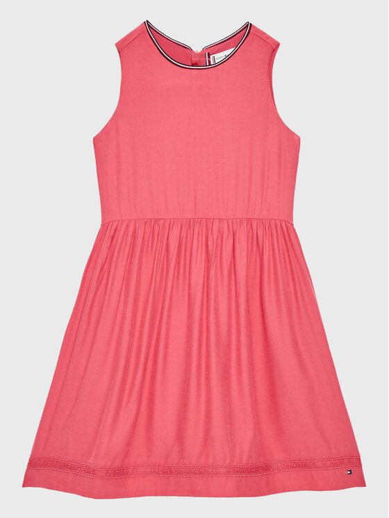 Tommy Hilfiger Ежедневна рокля Ceremonial KG0KG07020 M Розов Regular Fit