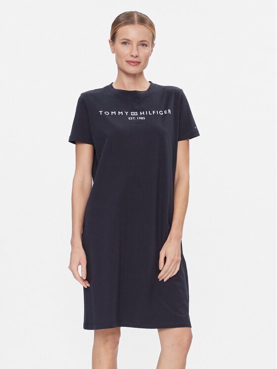 Tommy Hilfiger Ежедневна рокля Rlx Corp Logo Tshirt Drs Ss WW0WW41013 Regular Fit