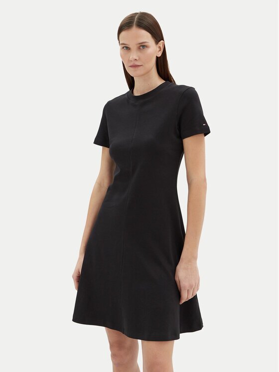 Tommy Hilfiger Ежедневна рокля WW0WW45521 Черен Regular Fit