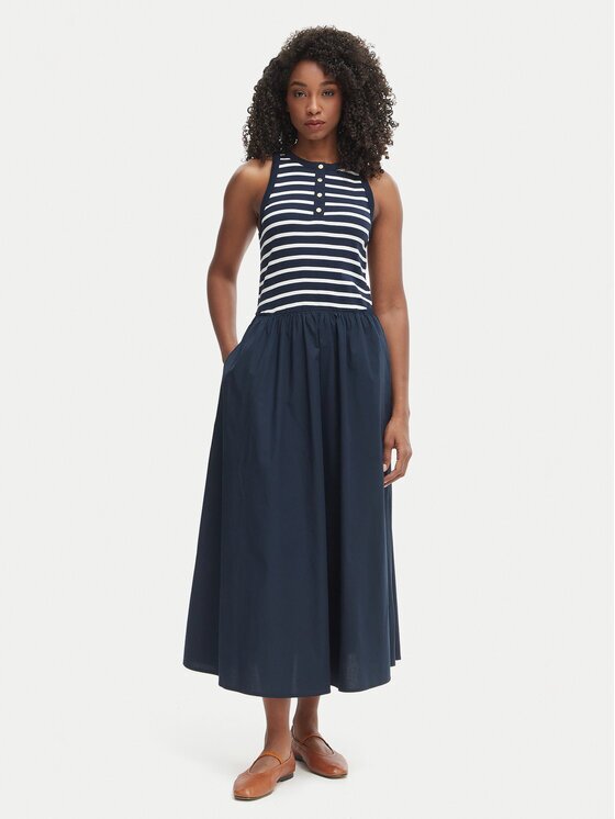 Tommy Hilfiger Лятна рокля Gold Btn WW0WW49628 A-Line Fit