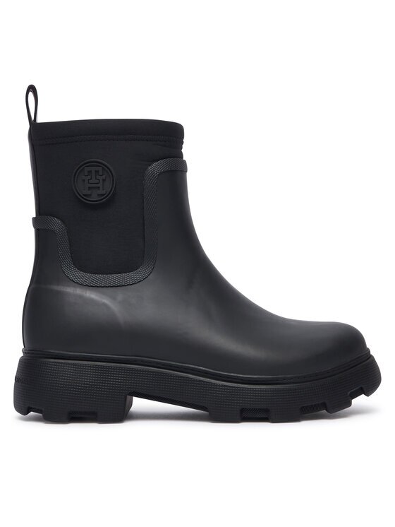 Tommy Hilfiger Гумени ботуши Th Stamp Warm Ankle Rain Boot FW0FW09544