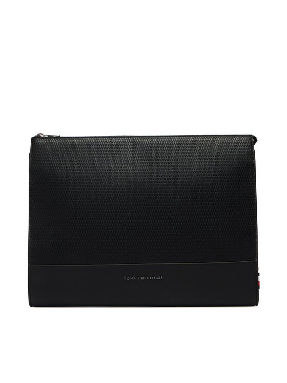 Tommy Hilfiger Калъф за лаптоп Metal Logo Woven Laptop Sleeve AM0AM14303 Черен