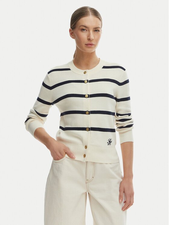 Tommy Hilfiger Кардиган WW0WW49617 Екрю Regular Fit