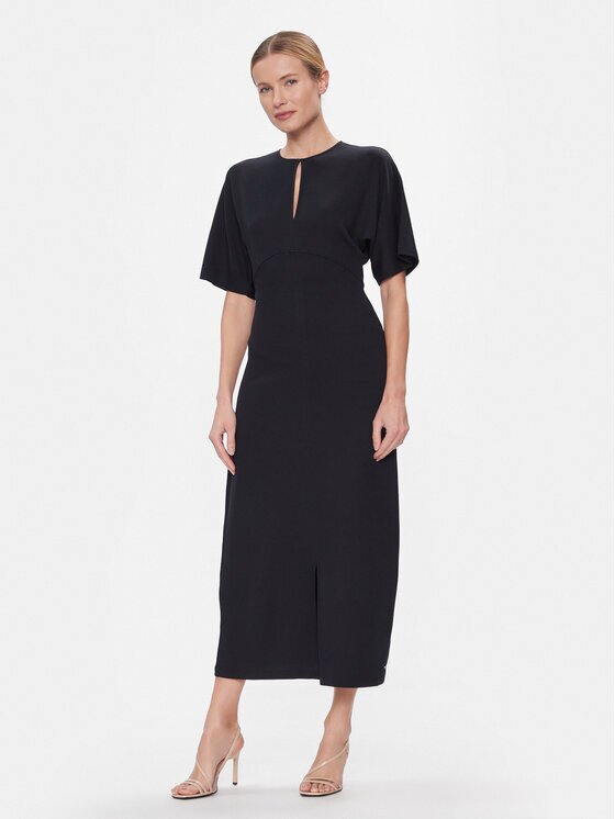 Tommy Hilfiger Коктейлна рокля Shiny Interlock C-Nk Ss WW0WW40732 Regular Fit