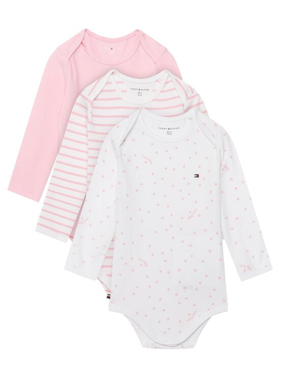 Tommy Hilfiger Комплект детски бодита 3 Pack Seasonal Body Ls Giftbox KN0KN02254
